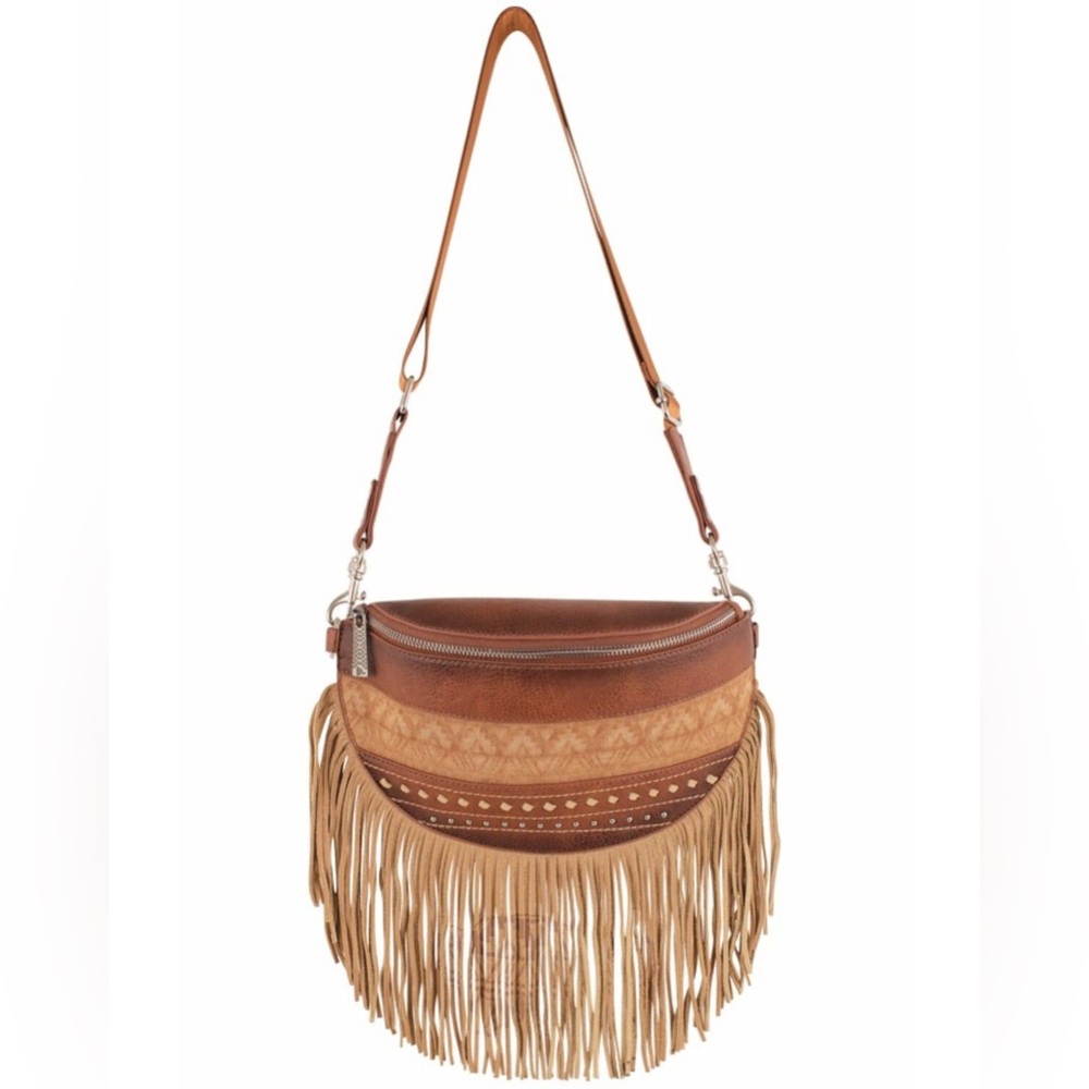 New Red Dirt Hat Women's Fringe Sling Crossbody Bag